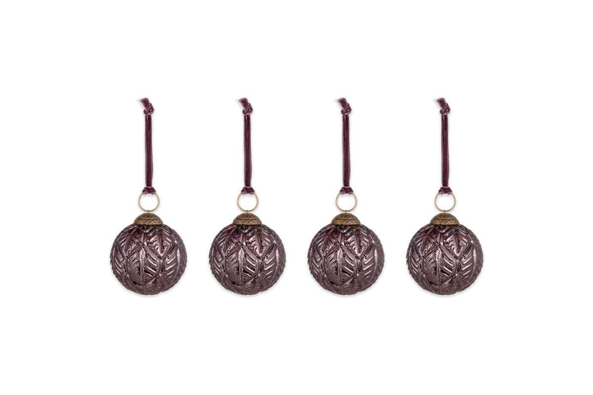 Patta Baubles - Burgundy - (Set of 4)-nkuku