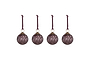 Patta Baubles - Burgundy - (Set of 4)-nkuku