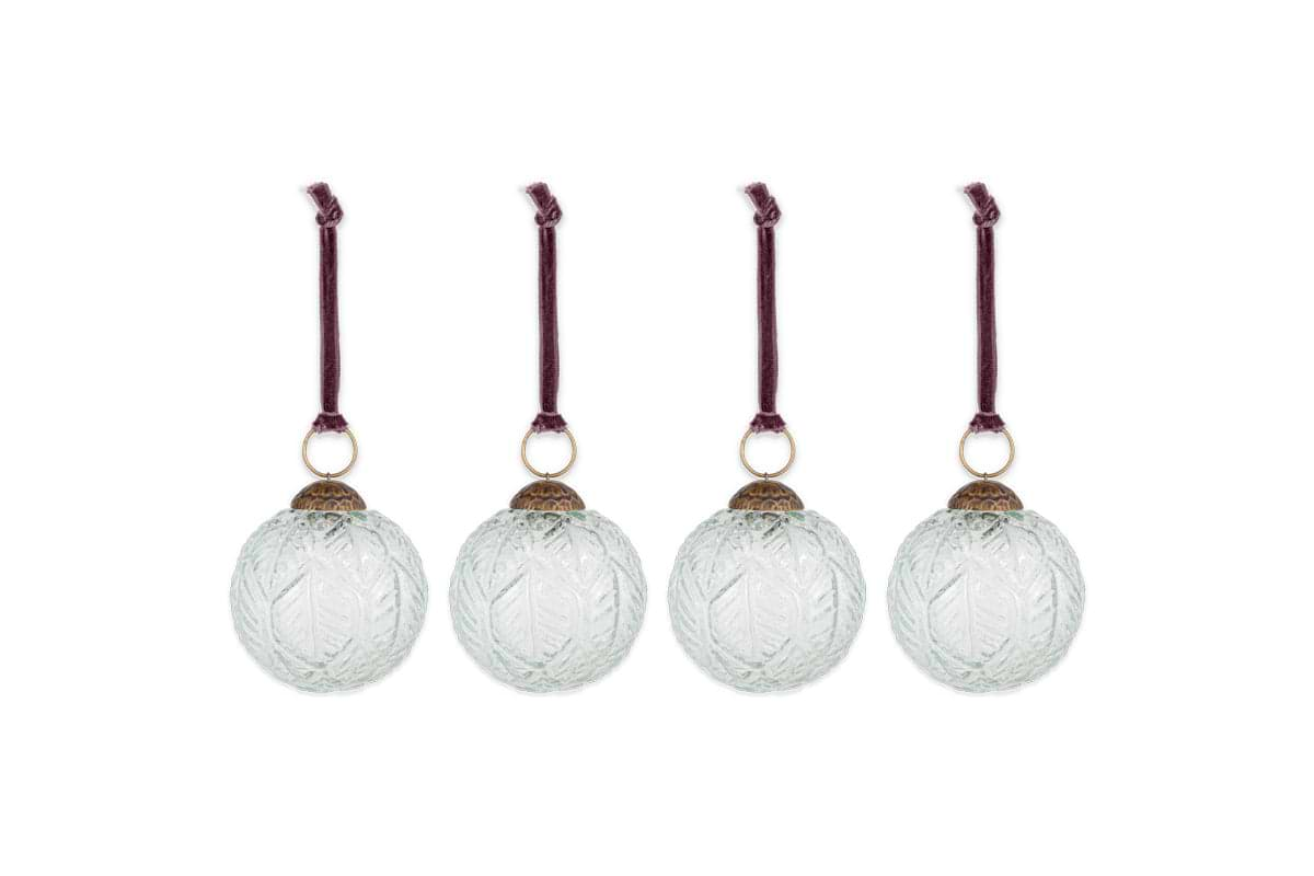 Patta Baubles - Clear - (Set of 4)-nkuku