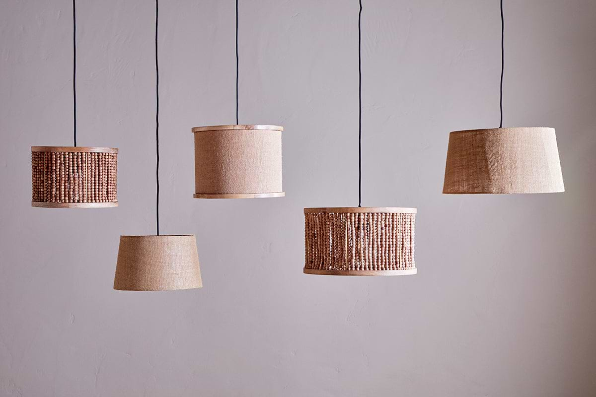 Darat Mango Wood & Jute Lampshade - Natural