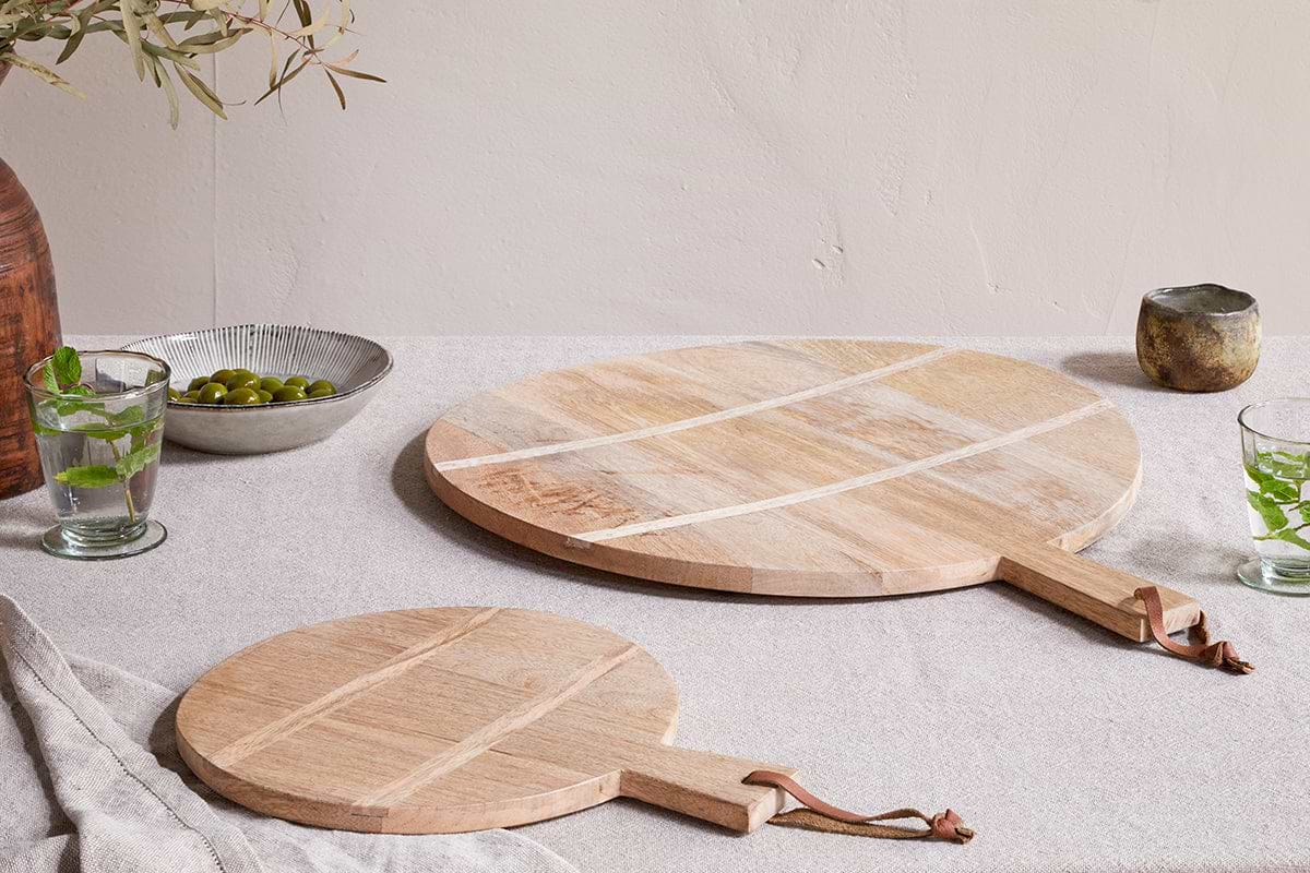 Pijja Panelled Pizza Board - Natural-nkuku