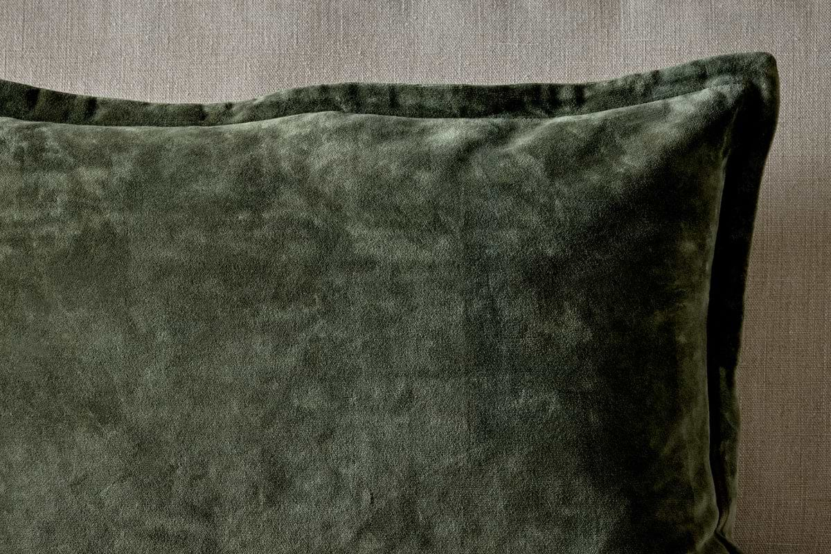 Pilani Velvet & Linen Cushion Cover - Moss-nkuku