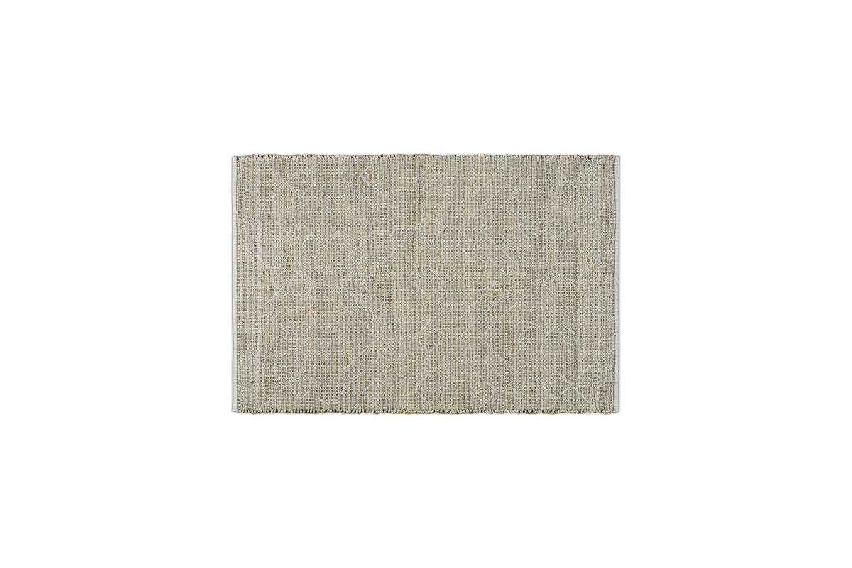 Prathal Cotton And Seagrass Rug - Natural & Black-nkuku