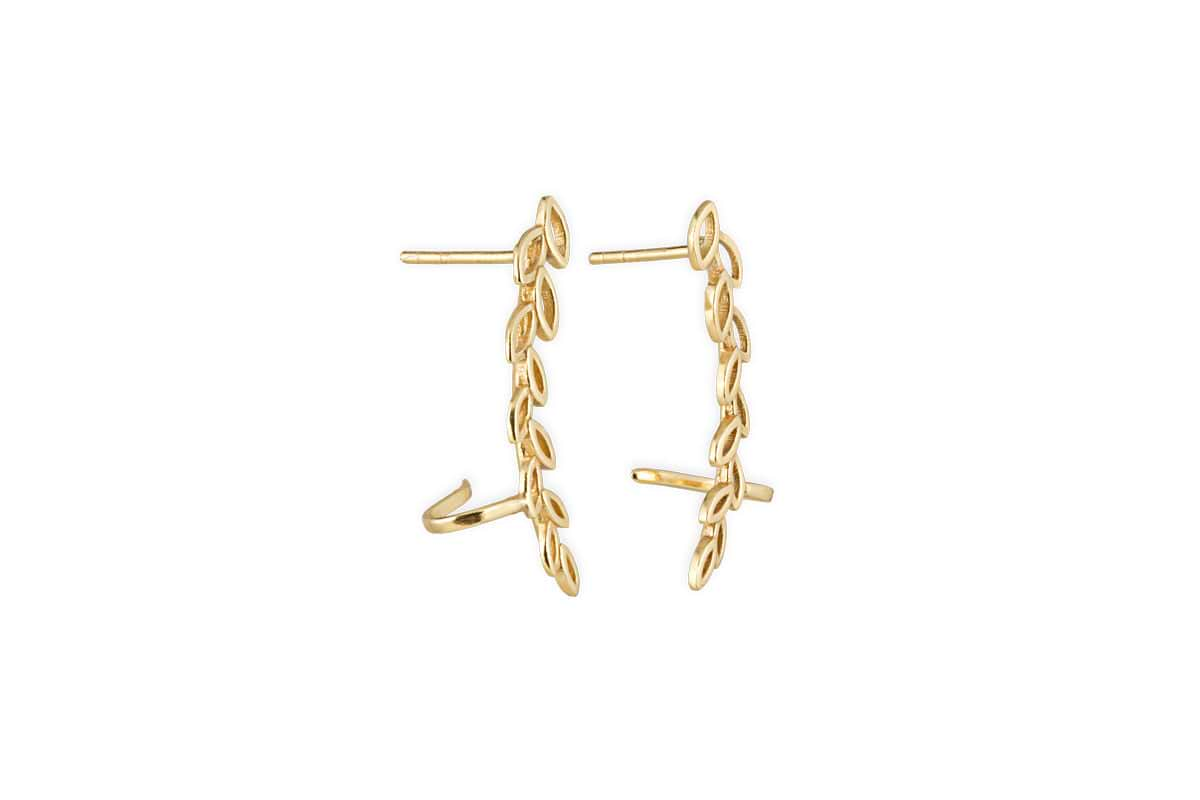 Pritee Ear Climbers - Gold-nkuku