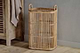 Rammi Rattan Tall Laundry Basket - Natural