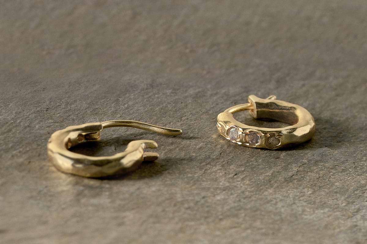 Ratna Labradorite Earrings - Gold