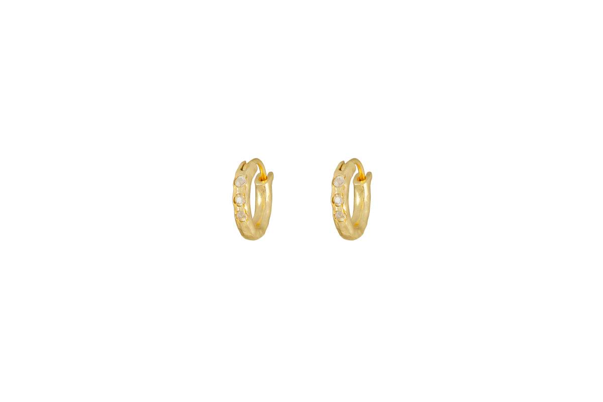 Ratna Labradorite Earrings - Gold