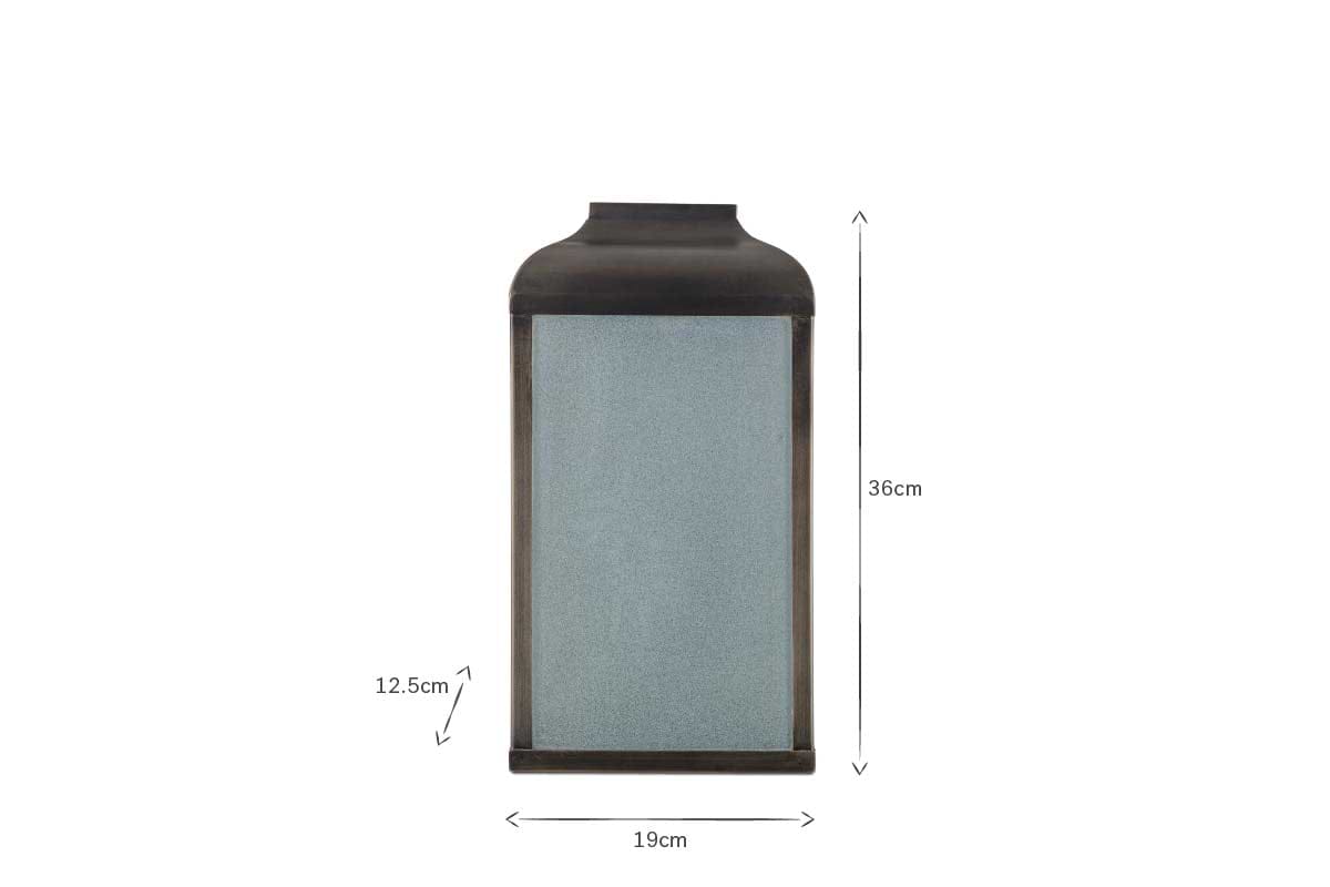 Riad Outdoor Lantern - Black And Frosted