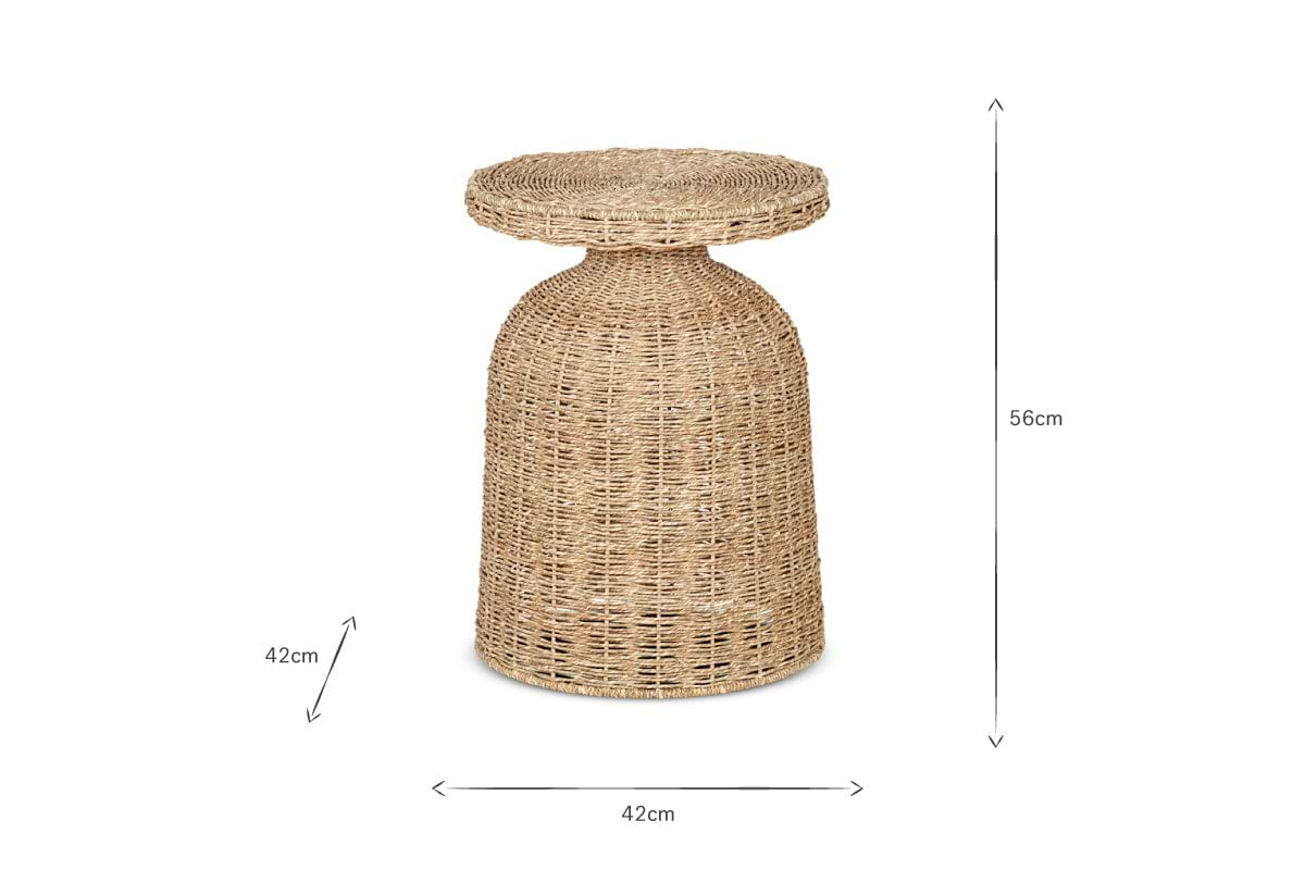 Rampura Rattan Side Table - Natural- nkuku