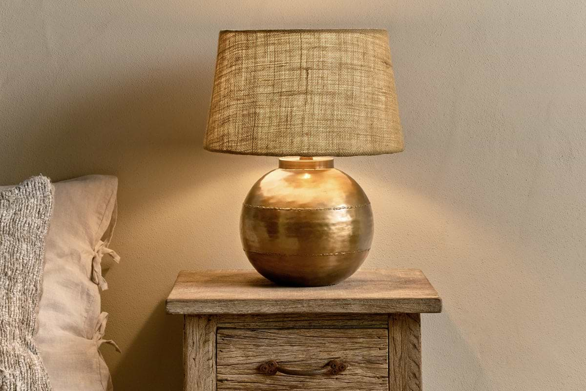 Rasan Table Lamp - Antique Brass- nkuku