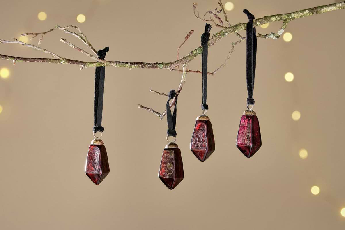 Ratnam Baubles - Ruby Small (Set of 4)-nkuku