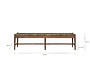 Raunak Acacia Woven Bench - Washed Walnut - Small-nkuku