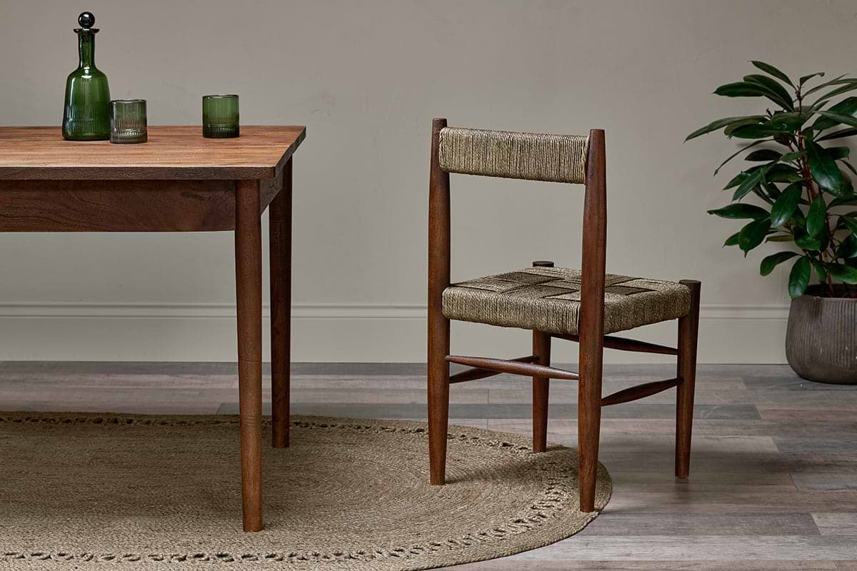 Raunak Acacia Woven Dining Chair-nkuku