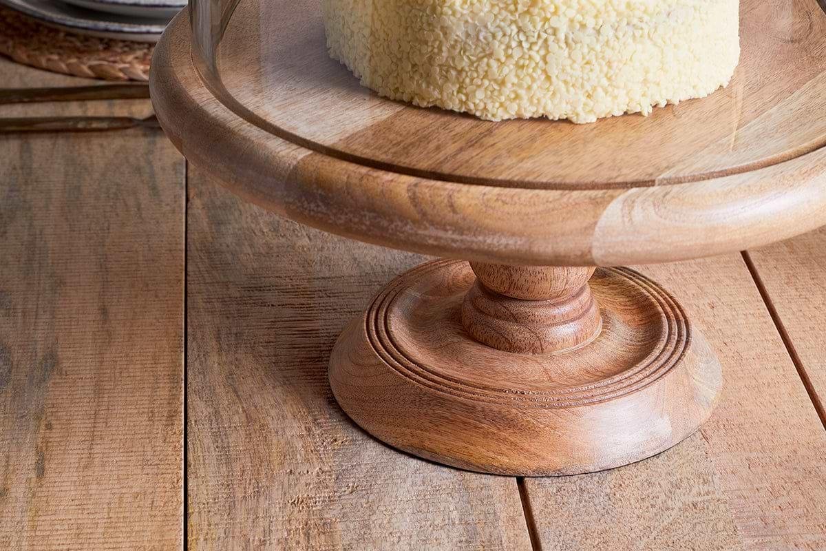 Recycled Glass Dome Cake Stand-nkuku