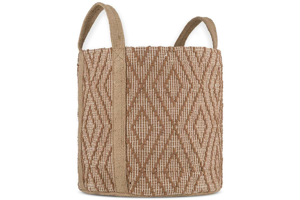 Renu Jute Basket - Rust & Natural-nkuku