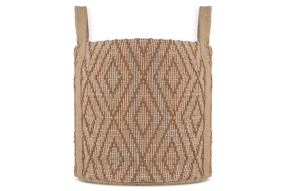 Renu Jute Basket - Rust & Natural-nkuku