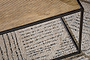 Rishin Grooved Wood Coffee Table - Natural & Gun Metal- nkuku