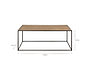 Rishin Grooved Wood Coffee Table - Natural & Gun Metal- nkuku