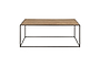 Rishin Grooved Wood Coffee Table - Natural & Gun Metal- nkuku