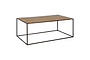 Rishin Grooved Wood Coffee Table - Natural & Gun Metal- nkuku