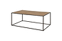 Rishin Grooved Wood Coffee Table - Natural & Gun Metal- nkuku