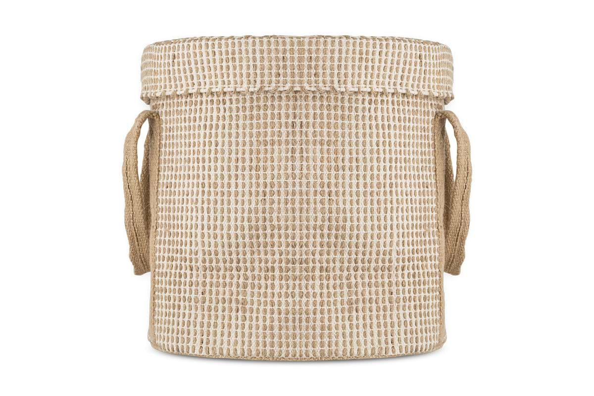 Rohia Laundry Basket - Natural & Cream-nkuku