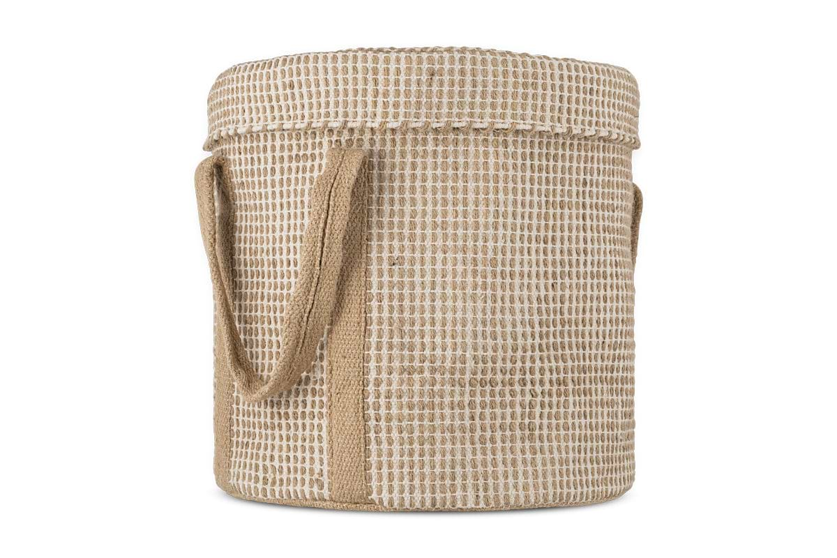 Rohia Laundry Basket - Natural & Cream-nkuku