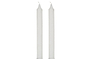 Rustic Soy Blend Dinner Candle - White - (Set of 2)-nkuku