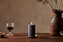 Rustic Soy Blend Pillar Candle - Charcoal - Small-nkuku