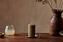 Rustic Soy Blend Pillar Candle - Olive Green - Small-nkuku