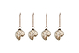 Sachin Shell Baubles - Rustic Gold - (Set of 4)