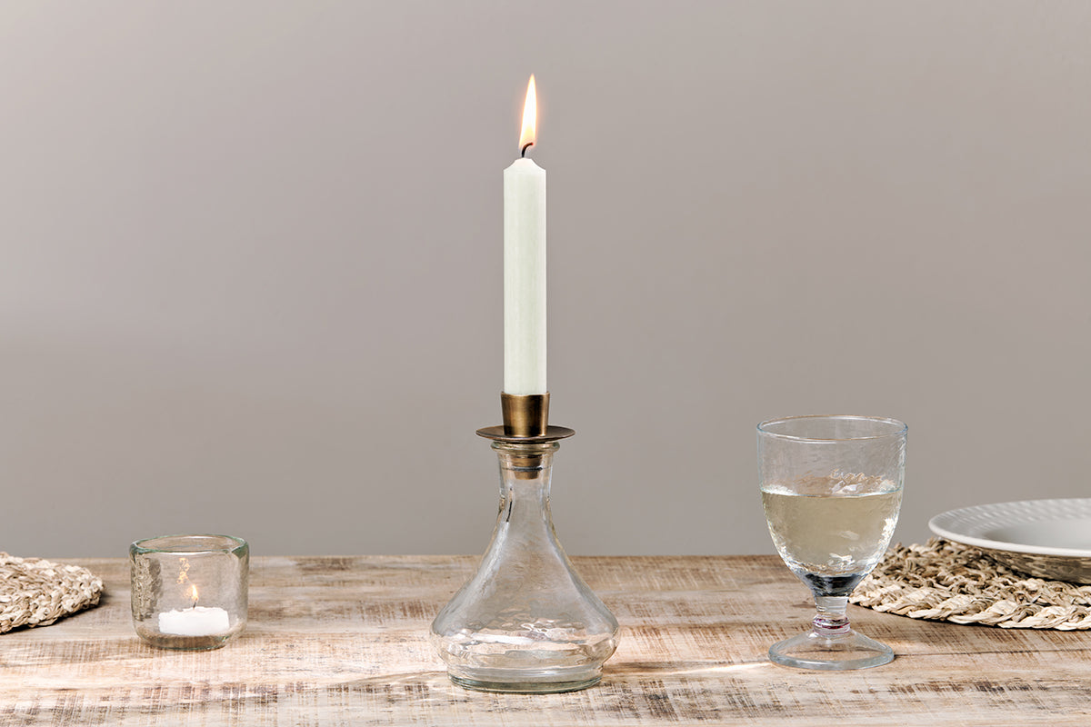 Sirsa Glass Candlestick - Clear