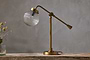 Sengol Recycled Glass Desk Lamp - Antique Brass