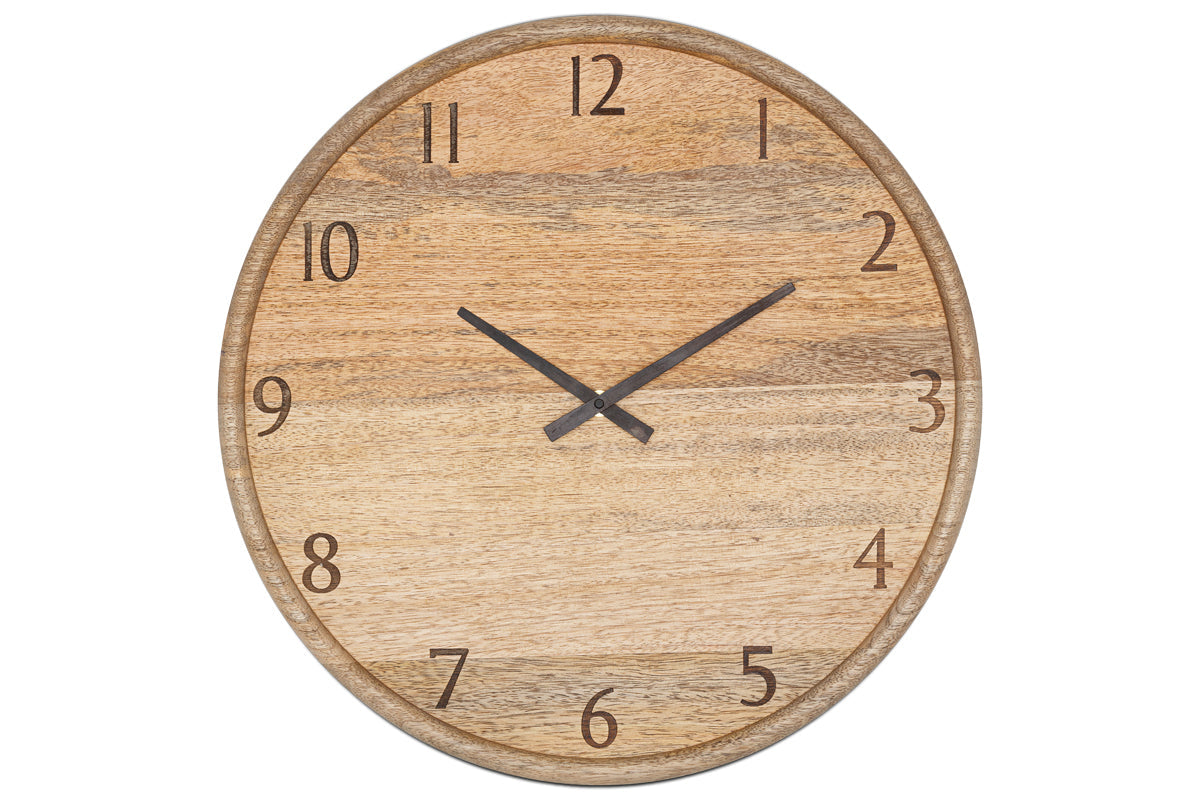 Som Mango Wood Clock - Natural