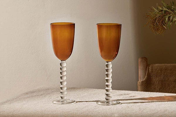 Thimma Wine Glass - Amber (Set of 2)