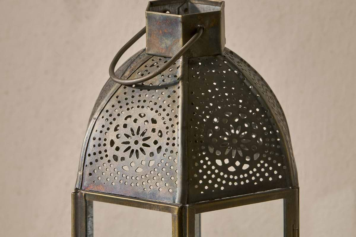 Sabra Lantern - Aged Antique-nkuku