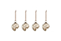 Sachin Shell Baubles - Rustic Gold - (Set of 4)-nkuku