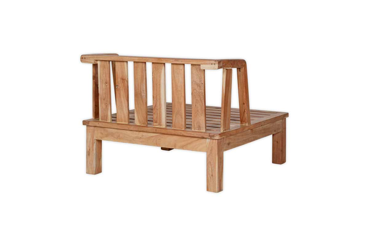 Sadhi Acacia Wood Outdoor Love Seat - Natural-nkuku