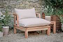 Sadhi Acacia Wood Outdoor Love Seat - Natural-nkuku