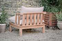 Sadhi Acacia Wood Outdoor Love Seat - Natural-nkuku