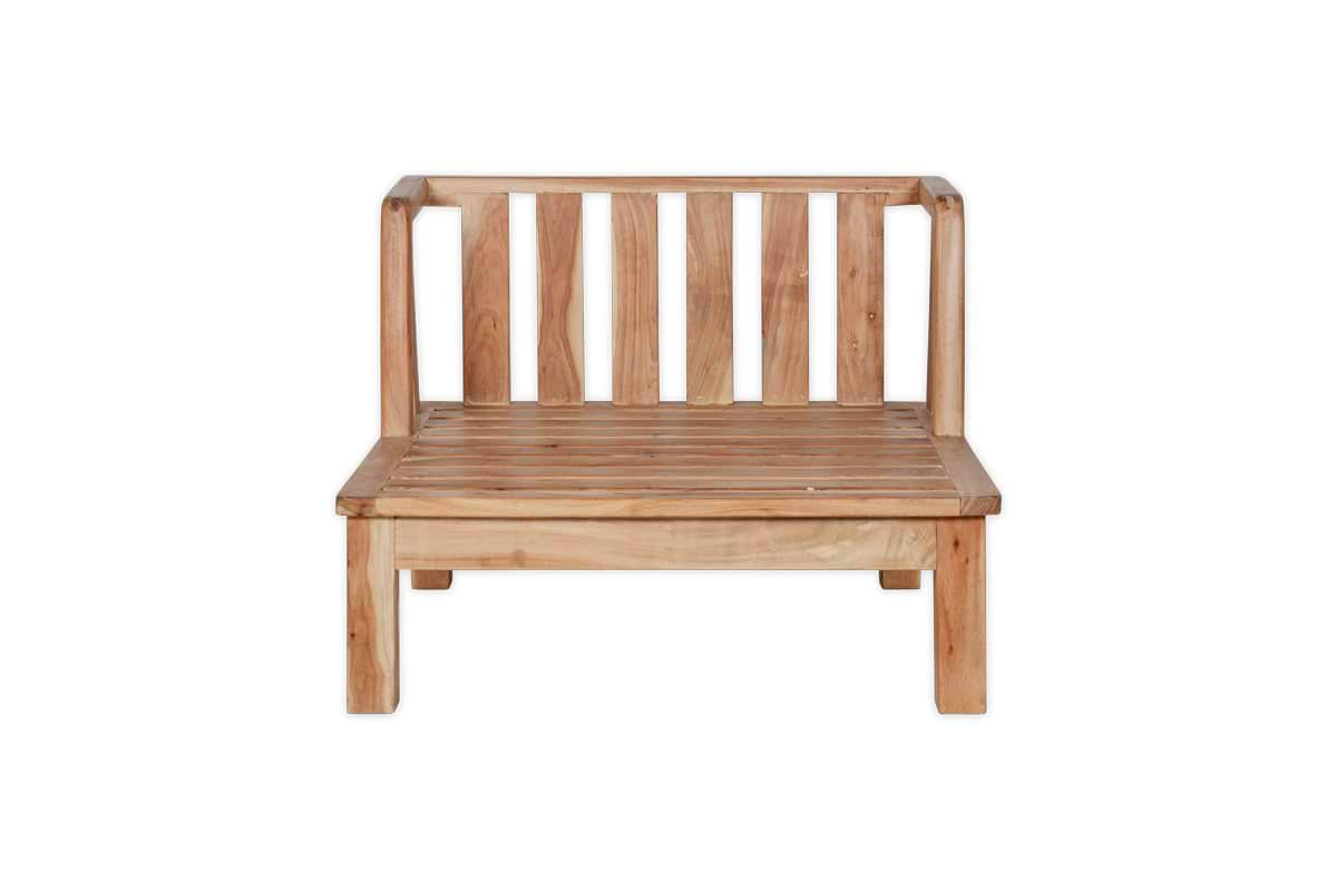 Sadhi Acacia Wood Outdoor Love Seat - Natural-nkuku