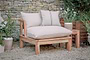 Sadhi Acacia Wood Outdoor Love Seat - Natural-nkuku