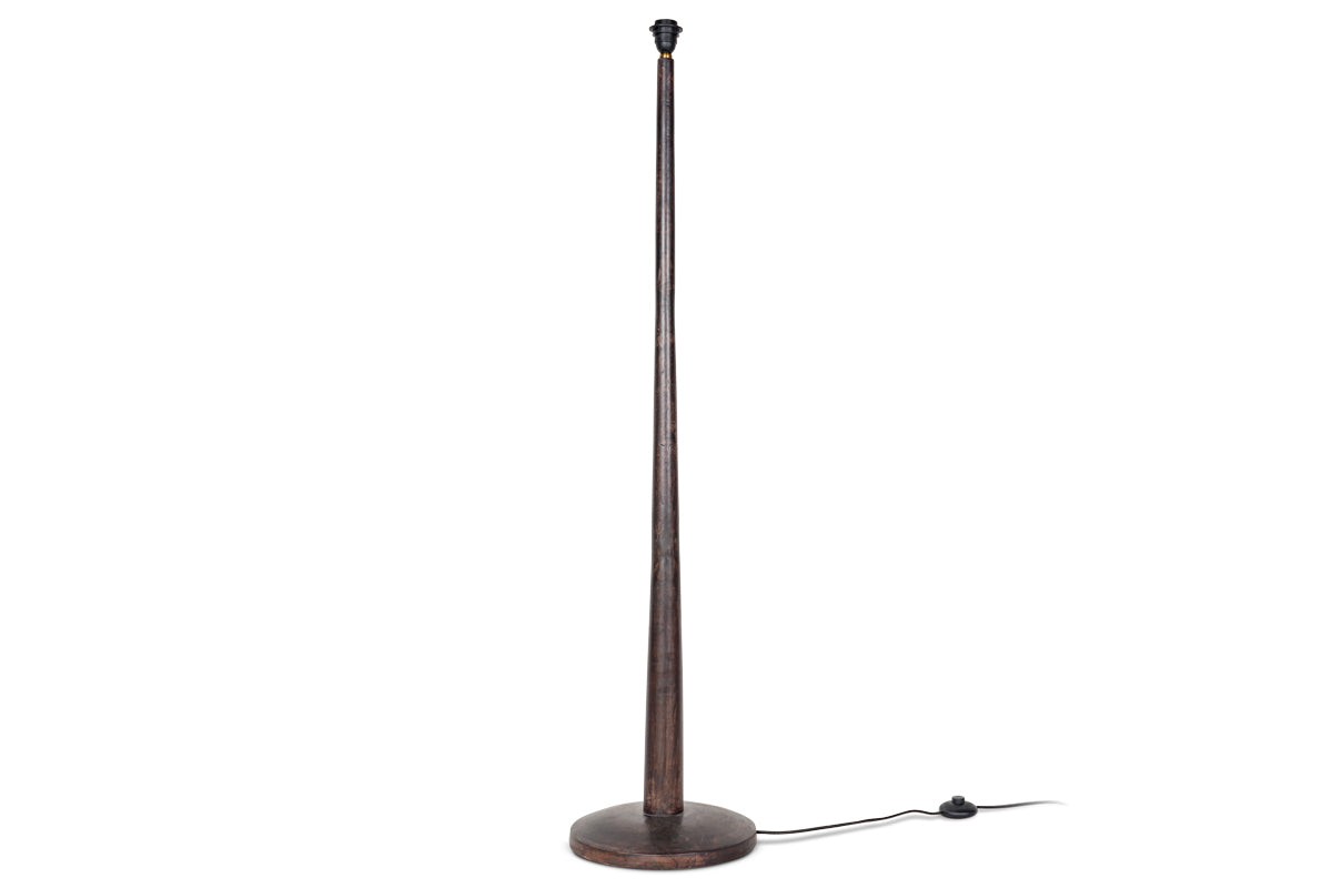 Sahar Mango Wood Floor Lamp - Dark Stain-nkuku