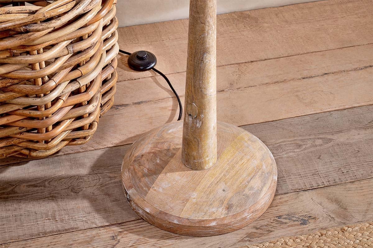 Sahar Mango Wood Floor Lamp-nkuku