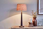 Sahar Mango Wood Table Lamp - Dark Stain-nkuku