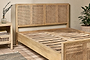 Saharsa Cane & Mango Wood Bed - King-nkuku