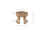 Salman Wooden Decorative Stool - Natural- nkuku