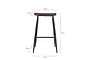 Samaira Leather Counter Stool - Dark Brown-nkuku