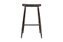 Samaira Leather Counter Stool - Dark Brown-nkuku