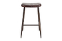 Samaira Leather Counter Stool - Dark Brown-nkuku